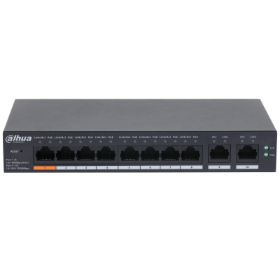 سوئیچ شبکه 10 پورت داهوا PoE | حرفه ای و اقتصادی |مدل DH-CS4010-8ET-60