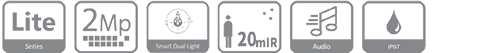 دوربین بولت داهوا DH-HFW1200CLP-IL-A | کیفیت Full HD با میکروفون داخلی