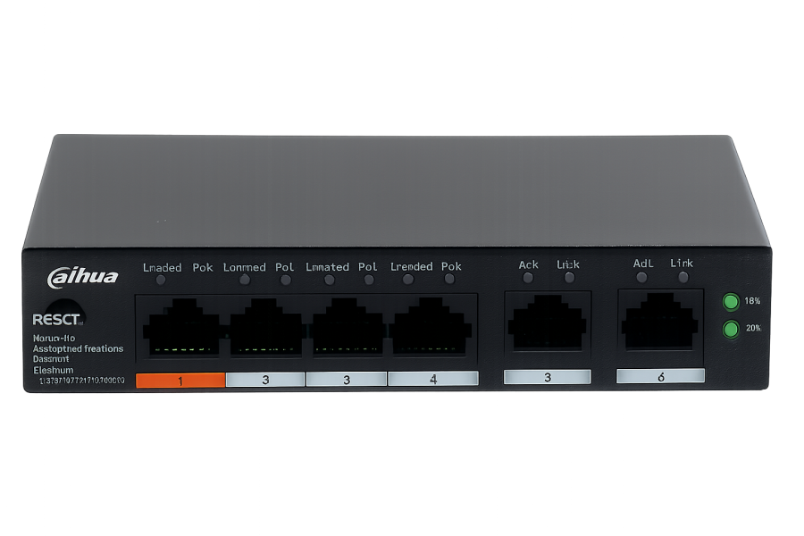 سوئیچ شبکه داهوا 6 پورت PoE حرفه ای و اقتصادی DH-CS4006-4ET2GT-36 | 6