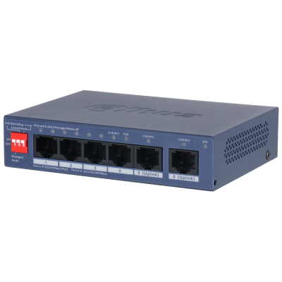 سوئیچ شبکه داهوا 6 پورت PoE حرفه ای و اقتصادی DH-CS4006-4ET2GT-36 | 6